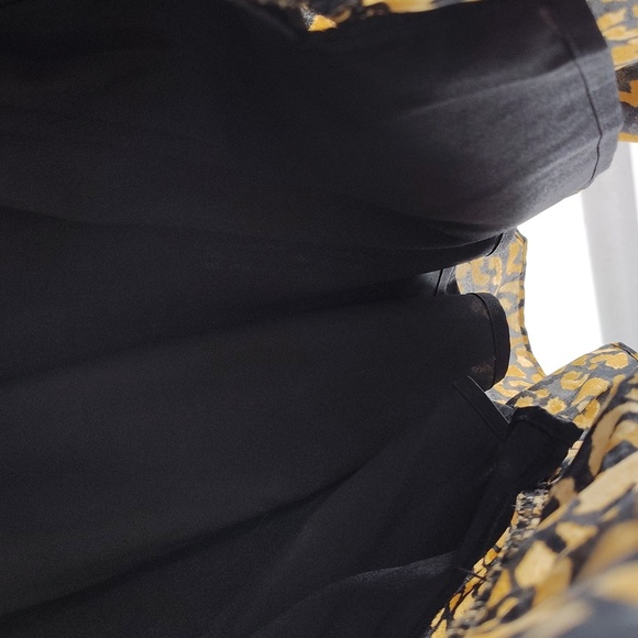 Who What Wear 14W Cheetah Print Dress X Ruffle Hem and Chest button Long Sleeve - Picture 8 of 10